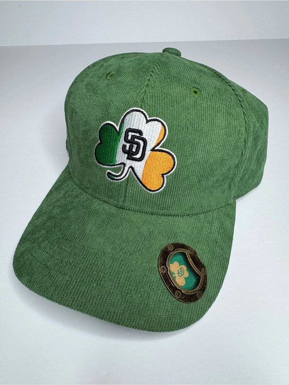 San Diego Padres Corduroy Irish Heritage Night Theme Hat Built-In Bottle Opener